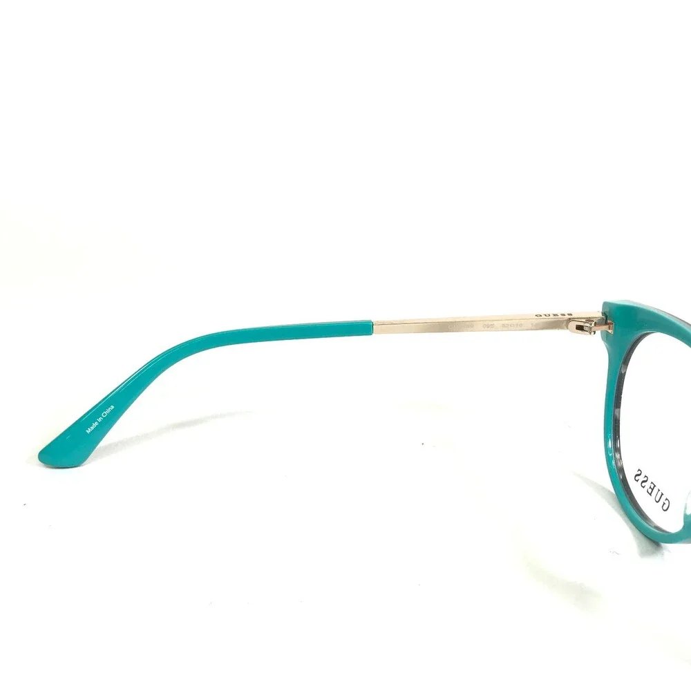 Guess Eyeglasses Frames GU2799 095 Black Blue Gold Round Full Rim 52-16-140
